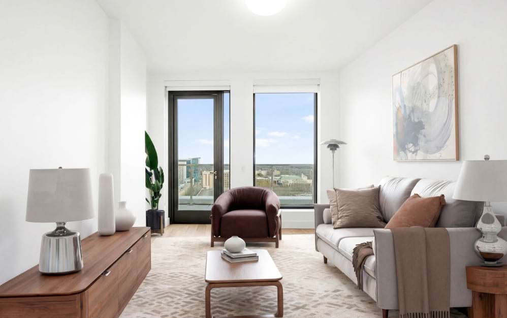 A4 - 1 bedroom floorplan layout with 1 bathroom and 773 square feet (Living Room)