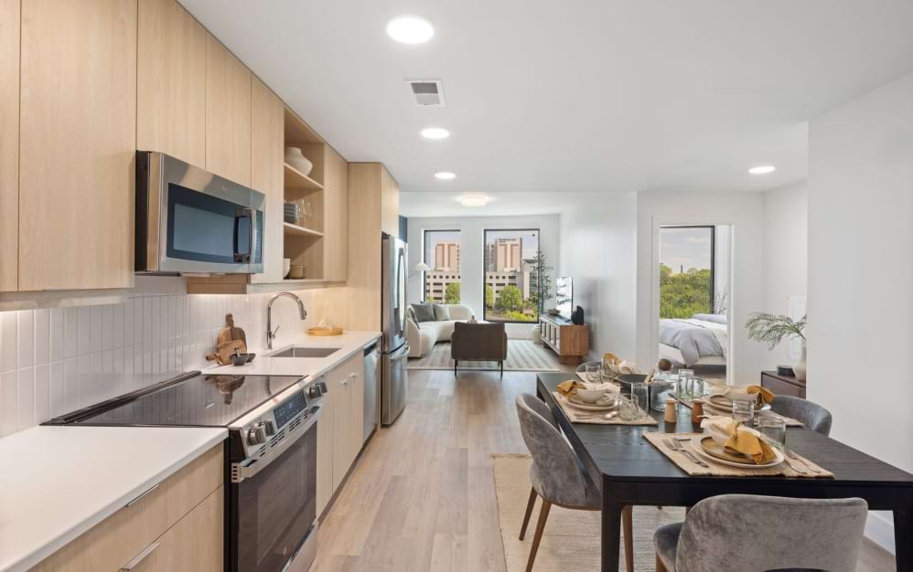 A10 + Study  - 1 bedroom floorplan layout with 1 bathroom and 940 square feet (Gourmet Designer Kitchen)