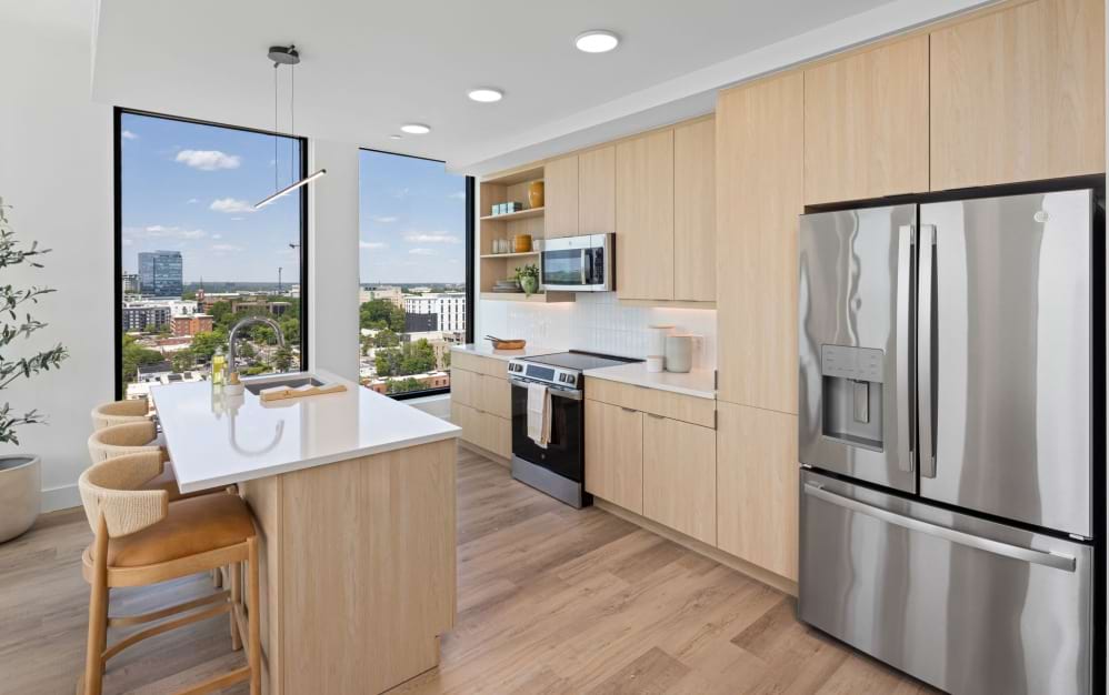 B4 - 2 bedroom floorplan layout with 2 bathrooms and 1197 square feet (Gourmet Designer Kitchen)