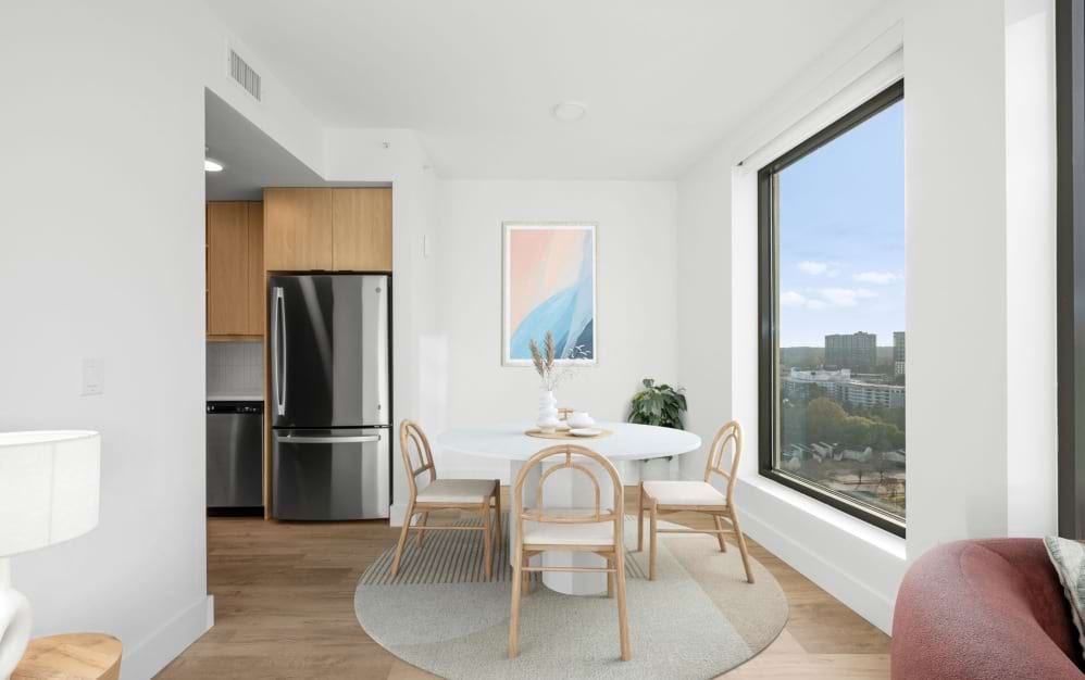 S1 - Studio floorplan layout with 1 bathroom and 596 square feet (Elegant Dining Area)